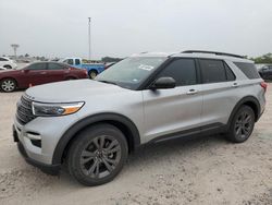 Salvage cars for sale at Houston, TX auction: 2021 Ford Explorer XLT