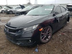 Salvage cars for sale from Copart Elgin, IL: 2020 Honda Civic EX