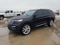Salvage cars for sale from Copart Amarillo, TX: 2022 Ford Explorer Platinum