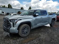 Salvage cars for sale from Copart Portland, OR: 2022 Toyota Tundra Crewmax Platinum