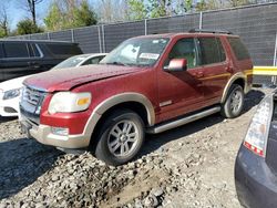 Salvage cars for sale at Waldorf, MD auction: 2008 Ford Explorer Eddie Bauer