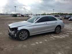Salvage cars for sale at Indianapolis, IN auction: 2018 Mercedes-Benz C 300 4matic