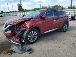 Salvage cars for sale at Miami, FL auction: 2018 Nissan Murano S