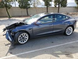 Salvage cars for sale from Copart Rancho Cucamonga, CA: 2022 Tesla Model 3