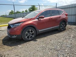 Salvage cars for sale at Houston, TX auction: 2017 Honda CR-V Touring