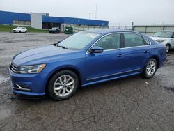 Salvage cars for sale at Woodhaven, MI auction: 2017 Volkswagen Passat S