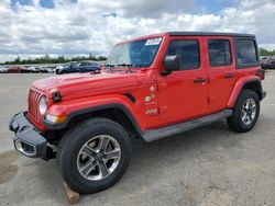 Salvage cars for sale at Fresno, CA auction: 2021 Jeep Wrangler Unlimited Sahara