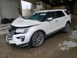 Vehiculos salvage en venta de Copart Fredericksburg, VA: 2018 Ford Explorer Platinum