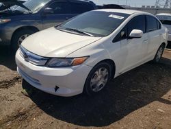 Salvage cars for sale from Copart Elgin, IL: 2012 Honda Civic Hybrid