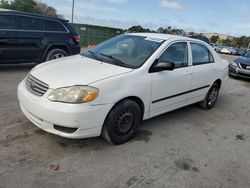 Salvage cars for sale from Copart Orlando, FL: 2003 Toyota Corolla CE