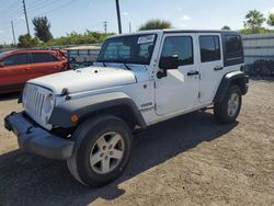 Salvage cars for sale at Miami, FL auction: 2017 Jeep Wrangler Unlimited Sport