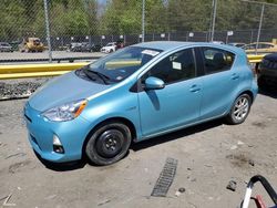 Salvage cars for sale at Waldorf, MD auction: 2012 Toyota Prius C