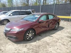 Salvage cars for sale at Waldorf, MD auction: 2015 Acura TLX Tech