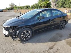 Salvage cars for sale from Copart San Martin, CA: 2015 Honda Civic EX