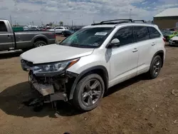 Salvage cars for sale from Copart Brighton, CO: 2018 Toyota Highlander Limited
