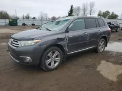 Salvage cars for sale from Copart Bowmanville, ON: 2011 Toyota Highlander Limited