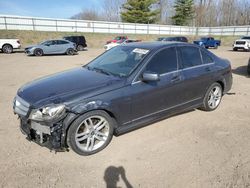 Salvage cars for sale from Copart Davison, MI: 2013 Mercedes-Benz C 300 4matic