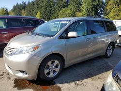 Salvage cars for sale from Copart Arlington, WA: 2017 Toyota Sienna LE