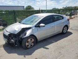 Salvage cars for sale from Copart Orlando, FL: 2017 KIA Forte LX