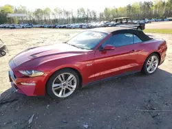 Salvage cars for sale from Copart Charles City, VA: 2021 Ford Mustang GT