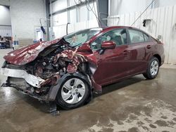 Honda salvage cars for sale: 2015 Honda Civic LX