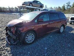 Salvage cars for sale from Copart Windham, ME: 2013 Toyota Sienna XLE