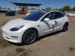 Salvage cars for sale from Copart San Diego, CA: 2022 Tesla Model 3