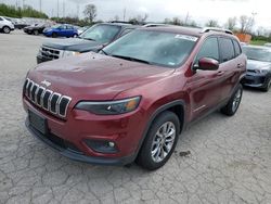 Salvage cars for sale at Cahokia Heights, IL auction: 2019 Jeep Cherokee Latitude Plus