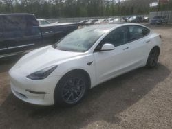 Salvage cars for sale at Harleyville, SC auction: 2022 Tesla Model 3