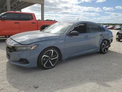 Salvage cars for sale at West Palm Beach, FL auction: 2022 Honda Accord Hybrid Sport