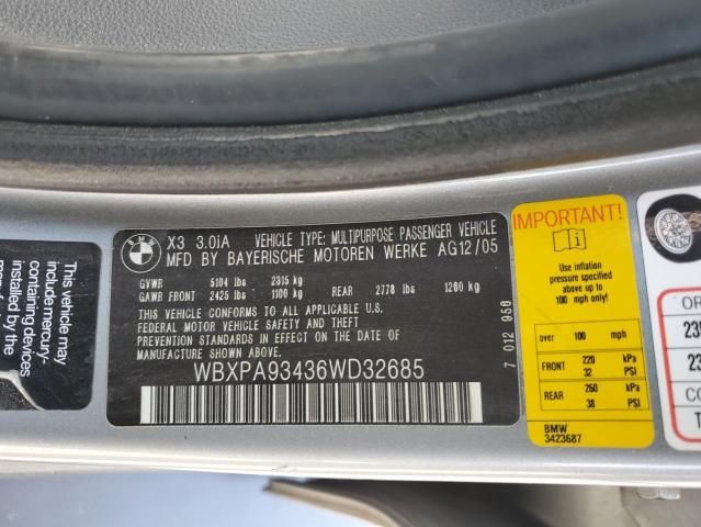 2006 BMW X3 3.0I