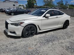 Salvage cars for sale at Opa Locka, FL auction: 2018 Infiniti Q60 Luxe 300