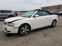 Salvage cars for sale from Copart Fredericksburg, VA: 2005 Audi A4 1.8 Cabriolet