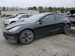 Salvage cars for sale at Exeter, RI auction: 2018 Tesla Model 3