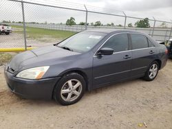 Salvage cars for sale at Houston, TX auction: 2005 Honda Accord EX