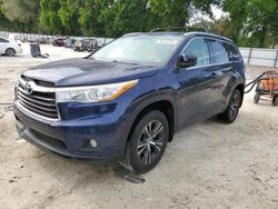 Toyota salvage cars for sale: 2016 Toyota Highlander XLE