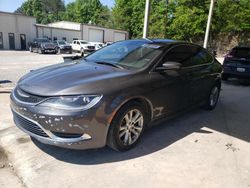 Salvage cars for sale at Hueytown, AL auction: 2015 Chrysler 200 Limited