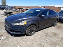 Salvage cars for sale at North Las Vegas, NV auction: 2017 Ford Fusion SE Hybrid