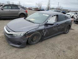 Salvage cars for sale from Copart Montreal Est, QC: 2016 Honda Civic LX