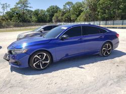 Vehiculos salvage en venta de Copart Fort Pierce, FL: 2022 Honda Accord Sport