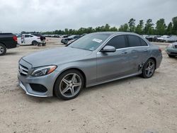 Salvage cars for sale from Copart Houston, TX: 2016 Mercedes-Benz C 300 4matic