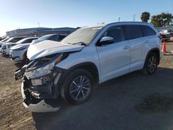 Salvage cars for sale at San Diego, CA auction: 2018 Toyota Highlander SE