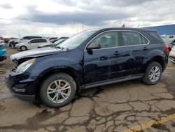 Salvage cars for sale from Copart Woodhaven, MI: 2017 Chevrolet Equinox LS
