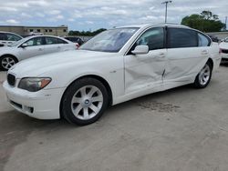 Salvage cars for sale from Copart Wilmer, TX: 2008 BMW 750 LI