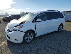 Salvage cars for sale from Copart Anderson, CA: 2016 Toyota Sienna LE