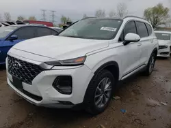 Salvage cars for sale from Copart Elgin, IL: 2019 Hyundai Santa FE Limited