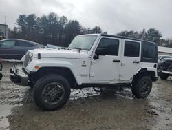 Salvage cars for sale at Mendon, MA auction: 2017 Jeep Wrangler Unlimited Sahara