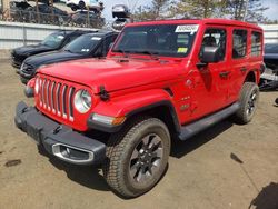 Salvage cars for sale at New Britain, CT auction: 2018 Jeep Wrangler Unlimited Sahara