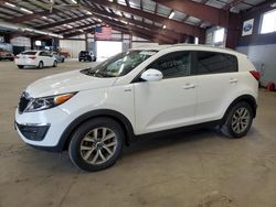 Salvage cars for sale at East Granby, CT auction: 2015 KIA Sportage LX