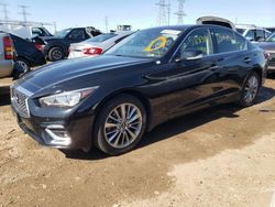 Salvage cars for sale at Elgin, IL auction: 2021 Infiniti Q50 Luxe